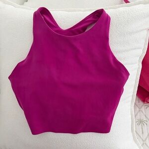 Athleta Magenta Crop Sports Bra
